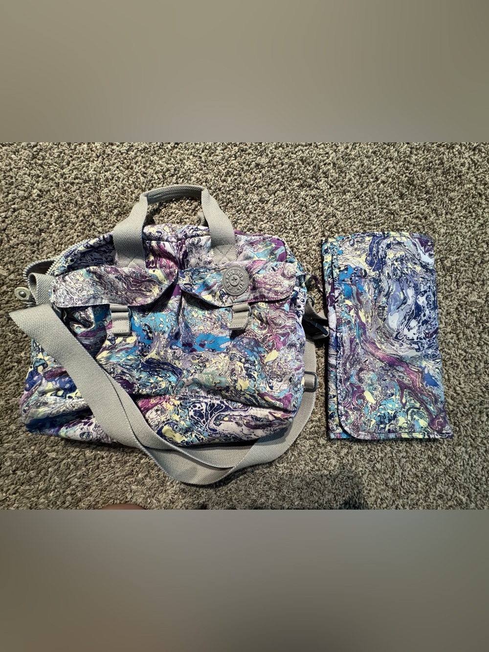 Kipling tote/diaper/baby Bag with changing diaper pad